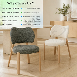 Chaise moderne nordique en métal KD avec coussin rembourré en tissu pour la maison, l'appartement et l'hôtel - Chaises de salle à manger en gros - Product Image 1