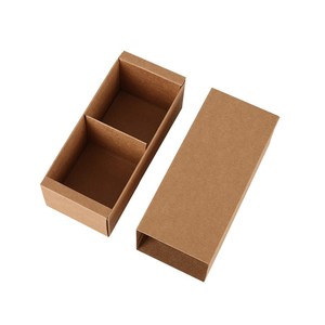 Boîte d'emballage en papier kraft pour cupcakes, pâtisseries, desserts, sushis, chocolats et truffes, avec tiroir et séparateurs, en matériaux recyclés, vente en gros - Product Image 6