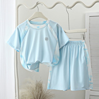 Ensemble de vêtements de sport d'été pour enfants, 2 pièces, séchage rapide, spandex, protection solaire UPF50, manches courtes, shorts, sensation de fraîcheur, pour l'extérieur