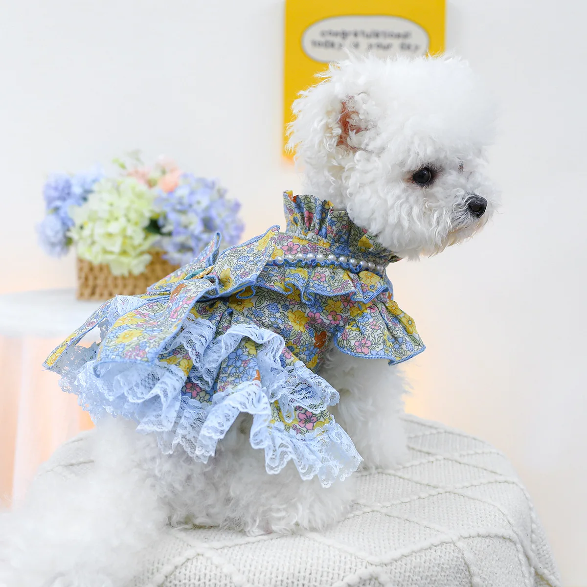 Shop Our Fancy Floral Dog Cat Dress - Princess Pet Clothes