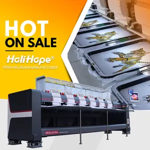 10 year warranty for motor HOLiHOPE HOLiAUMA embroidery machine 6 head 15 color cap embroidery machine better than brother