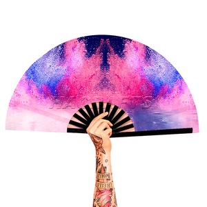 <span class=keywords><strong>Abanico</strong></span> de Mano de Bambú con Efecto Brillante de 33 cm, <span class=keywords><strong>Abanico</strong></span> de <span class=keywords><strong>Taichi</strong></span> Brillante, <span class=keywords><strong>Abanico</strong></span> Plegable para Fiestas - Product Image 2