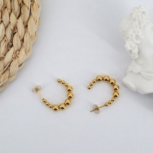 Vintage Waterproof Stainless Steel Classic <b>14k</b> 18k PVD <b>Gold</b> Plated <b>Earrings</b> Jewelry Women Fashion <b>Earrings</b> for Women - Product Image 3