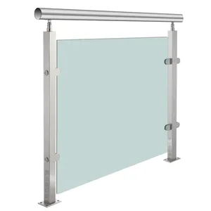 Good Quality Stainless Steel Railing Casting Glass Handrail Glass Railing Balustrade For Balcony