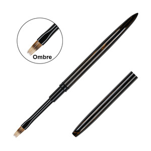 Pinceaux à ongles ovales longs noirs pour salon de beauté, logo OEM, pour dessin et peinture au gel - Product Image 6