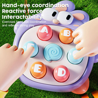 Jouets lapin mignons Whack-A-Mole, jeu éducatif interactif précoce avec lettres ABC pour les tout-petits de 3 ans et plus