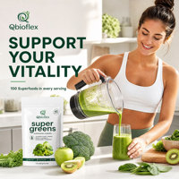 Poudre de superaliments verts Qbioflex Factory Direct, fruits et légumes, extrait de champignons pour femmes et hommes