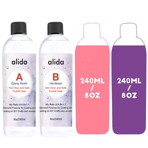 Набор из прозрачной эпоксидной смолы с отвердителем 16 унций-прозрачное искусство и рукоделие, литье из двух частей-включает мерный стакан, деревянные палочки - Product Image 2