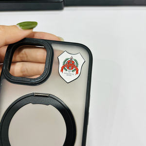 Logo personnalisé autocollant à breloques en métal autocollant pour téléphone mobile épinglette personnalisée en émail doux pour téléphones mobiles - Product Image 3