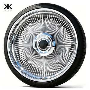 Ruedas Clásicas de Alambre Cromado/Dorado de 20-26 Pulgadas para Autos Clásicos y Lowriders - Product Image 3