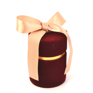 Custom Luxury High-end Round Velvet Gift Box Packaging Small Box for <strong>Wedding</strong> Favors Candied <strong>Packing</strong> with Ribbon - Product Image 5
