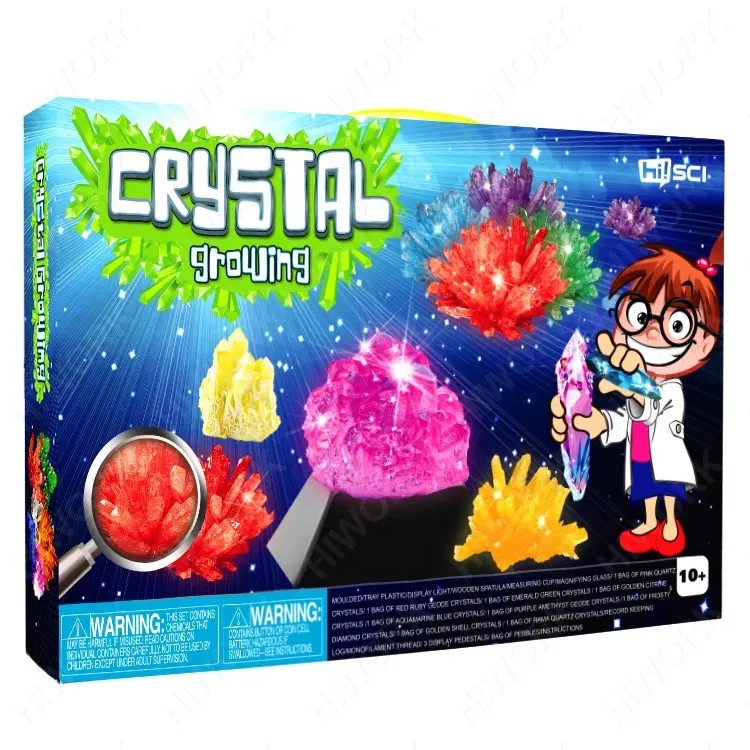 Hot Sale Educational LED Growing Crystal Set Diy Items For Kids