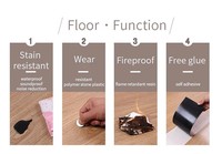 Revêtement de sol en vinyle auto-adhésif imperméable, écologique, ignifuge et insonorisant, 600*600 mm, LVT PVC, pour chambres d'hôtel, salons