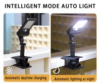 Lampu Klip Surya Pintar OVO-034 Sensor Gerak 2-in-1 Lampu LED Portabel untuk Taman Luar Ruangan, Patio, Jalan Setapak, dan Berkemah