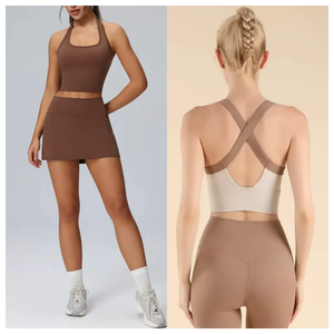 Marchio all'ingrosso due pezzi sport Fitness Yoga Set a maniche lunghe taglio vari stili-traspirante <span class=keywords><strong>vestiti</strong></span> usati - Product Image 2