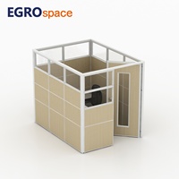 EGROspace Cloisons de séparation de bureau modulaires professionnelles personnalisées en verre pour espaces privés