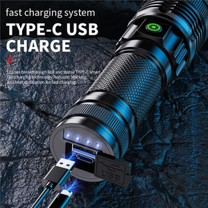 Aeternam 30w bianco lazer power bank impermeabile telescopico zoom usb ricaricabile a led torcia tattica luce da lavoro all'aperto torcia elettrica - Product Image 5