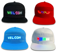 Casquette LED lumineuse pour fête, programmable par application, affichage de texte en mouvement, casquette publicitaire LED, casquette de baseball LED DIY
