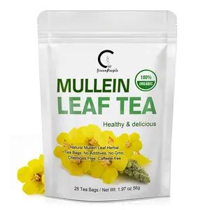 Private Label 28 Days 100% Organic Mullein Leaf Tea Bags Detox Herbal Tea for Lung Cleanse