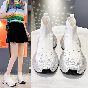 Luxury Designer Knitted casual Sneakers for Men Breathable Retro Casual Walking style Shoes Lightweight Breathable <b>sock</b> shoes - Product Image 3