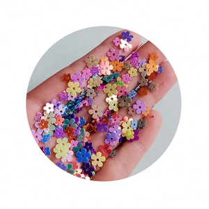 Paillettes Olografiche a Forma di Fiore 5mm 7mm in PVC, Glitter Sfuso per Nail Art, Manicure, Cucito, Decorazioni Matrimoniali e Coriandoli - Product Image 2