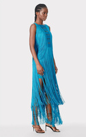 C3539 Robe élégante personnalisée à la mode de style populaire Couches sans manches Glands Bandage Robes mi-longues pour femmes