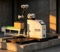 Ligne d'emballage robotisée entièrement automatisée avec robot collaboratif pour palettes et cartons