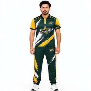 Uniforme de Cricket para Hombre SALSTAR, Jersey de Manga Corta y Pantalones de Poliéster Sublimado, Secado Rápido, Corte Regular, Ropa para Todas las Temporadas - Product Image 1