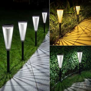 Lampe solaire pour allée, lumière blanche et chaude réglable, 2 LED, lampe de jardin extérieure, lampe à piquet monocristalline - Product Image 5