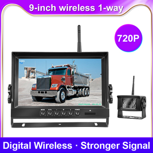 Cámaras de Reversa Inalámbricas de 9 Pulgadas, Sistema de Visión Nocturna, Visión Trasera para RV, Camión, Remolque, Autobús, DC 12V 24V - Product Image 5