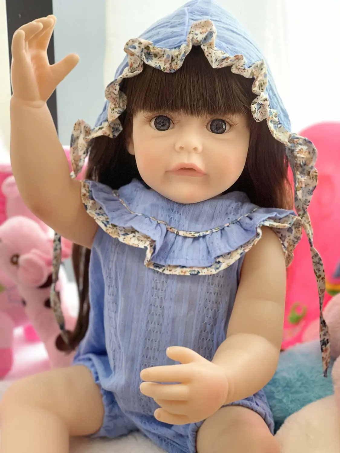 Recien Baby Soft Dolls Drink Newborn Reborn Doll Ropa de silicona Juguetes para beber Cuerpo completo