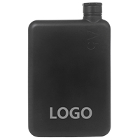 Tragbare, Auslaufsichere Wasserflasche aus Metall 304 Edelstahl, A7 A5 A6, Schlanke Quadratische Notizbuch-Memo-Flasche, ODM, Ohne Kunststoff, Flachflasche