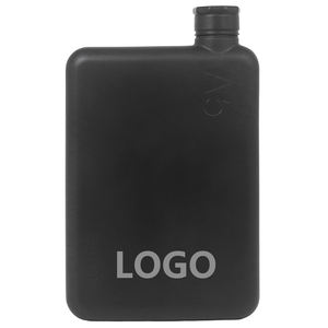 Botol air Memo Notebook datar persegi ramping besi tahan bocor 304 baja tahan karat A7 A5 A6 logam ODM tanpa plastik botol datar - Product Image 4