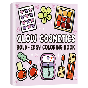 Glow Cosmetics 40 páginas negrita diseño fácil libro para colorear para adultos adolescentes niños inglés idioma papel Material Bobby Good - Product Image 1