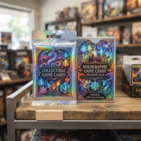 Ofrecemos Tarjetas de Juego Coleccionables Premium Personalizadas con Diseño Artístico, con Paquete de Cartas con Lámina Metálica, para Programas de Regalos