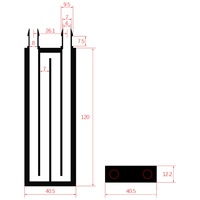 Refroidisseur de radiateur de processeur en aluminium électronique intelligent 40*120*12mm bloc de refroidissement par eau dissipateur thermique en aluminium refroidisseur d'eau liquide