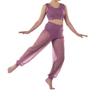 Ensembles de costumes de <span class=keywords><strong>danse</strong></span> lyrique MiDee pour femmes adultes, haut court et pantalon large fuselé avec soutien-gorge intégré et culotte pour la scène - Product Image 6
