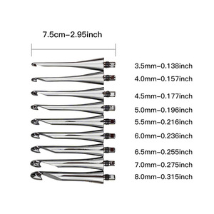 Ensemble de crochets ergonomiques en bois de rose, 9 tailles, outils de tricot à manche en bois détachable pour débutants et professionnels - Product Image 5