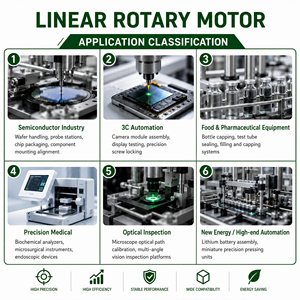 Motore Lineare Rotativo Serie GLR GLR-1625 per Attrezzature di Vulcanizzazione del Silicone, Corsa 25mm, Spessore 16mm, Componente di Azionamento Automatizzato - Product Image 3