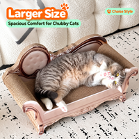 Griffoir pour chat classique en forme de chaise longue en carton ondulé, écologique, extra large, résistant à l'usure, sans perte de fibres, personnalisable