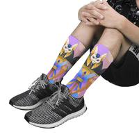 Chaussettes blanches Blank Performance Crew Chaussettes de sport en polyester à hauteur de genou pour sublimation
