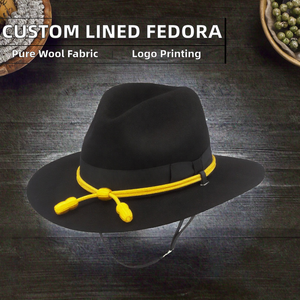 Tissu de doublure 100 % laine personnalisé de grande taille pour chapeaux de cowboy/Fedora avec option de logo en feutre, nouveau style, utilisation quatre saisons, unisexe, ODM - Product Image 2