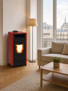 Stufa a <span class=keywords><strong>Pellet</strong></span> Moderna Europea con Controllo Remoto WIFI, Schermo Touch, Risparmio Energetico Automatico, Aria Calda per Riscaldamento Domestico Interno - Product Image 4