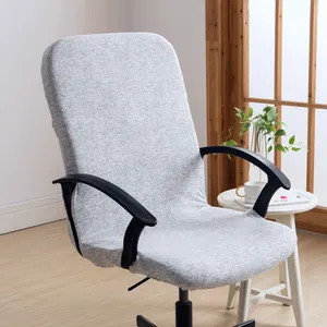 Capas para cadeira de escritório, capas de cadeira em spandex com tamanho p/m/g, cor pura, capa em spandex, rotatória, anti-poeira