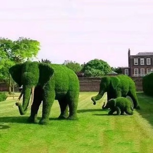 Grande sculpture de jardin extérieure en plastique vert, de forme de dessin animé simulée, bionique, sur le thème des festivals, moderne et minimaliste - Product Image 5