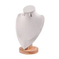 Mannequins en bois 3D demi-corps avec support pour boucles d'oreilles, présentoir pour bijoux personnels et vitrine de bijouterie