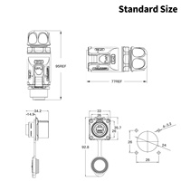 Conector Industrial RJ45 Cnlinko LP24 IP68, Interfaz de Red Ethernet Gigabit Circular, Stock Original para Automatización de Sistemas