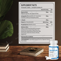 Capsules de magnésium complexe Aeglewell en marque propre, 300 mg, glycinate, malate, citrate, complément pour le sommeil, relaxation musculaire
