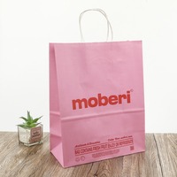 Emballages à emporter écologiques, jetables, recyclables et biodégradables personnalisés, sacs en papier kraft pour la restauration rapide avec poignées