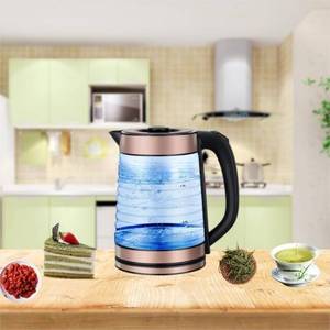 Thiết kế mới dẫn vòng ánh sáng ấm đun nước điện cao Borosilicate không dây thuận tiện thủy tinh Ấm đun nước điện - Product Image 3